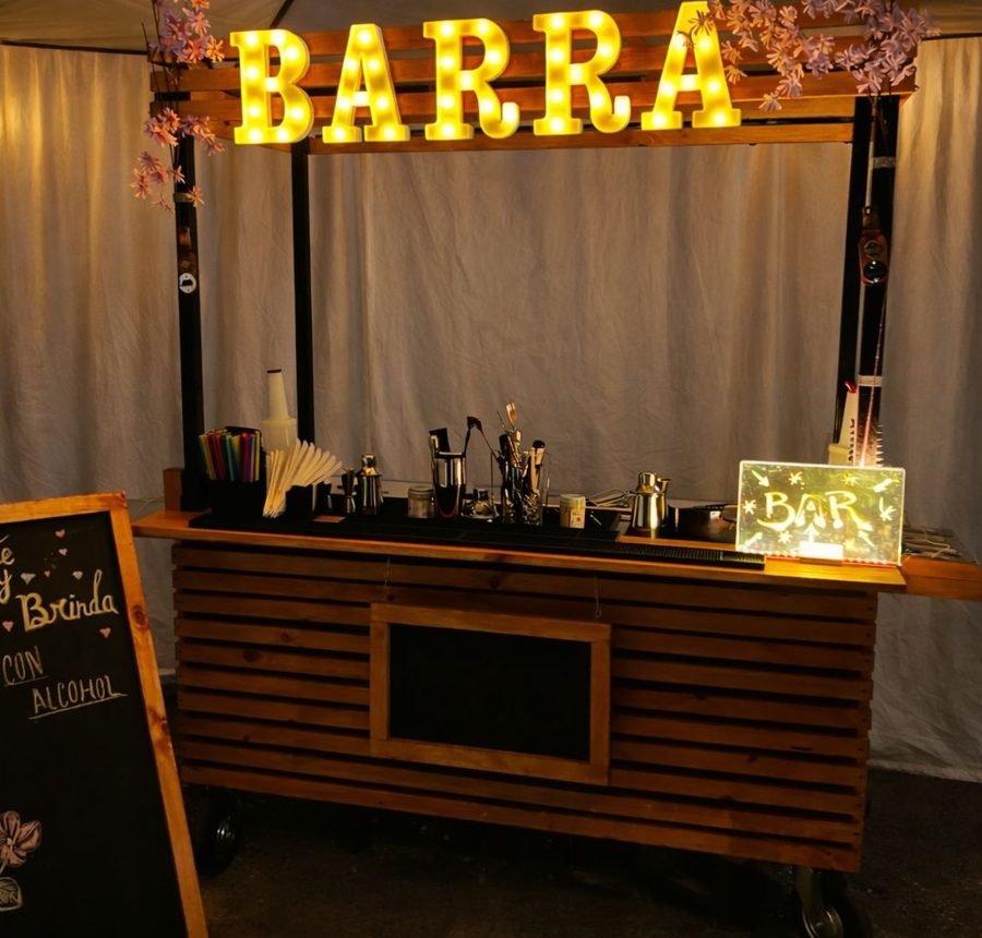 Barra móvil de Barra Chile montada en un evento
